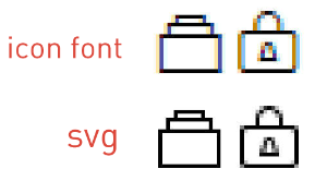 svg与icon font锯齿对比